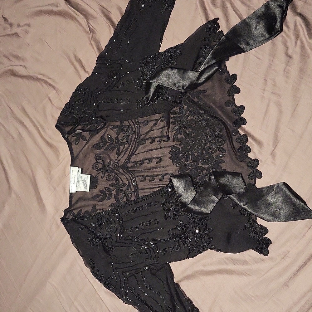 Silk Beaded Papéll Boutique Evening shawl